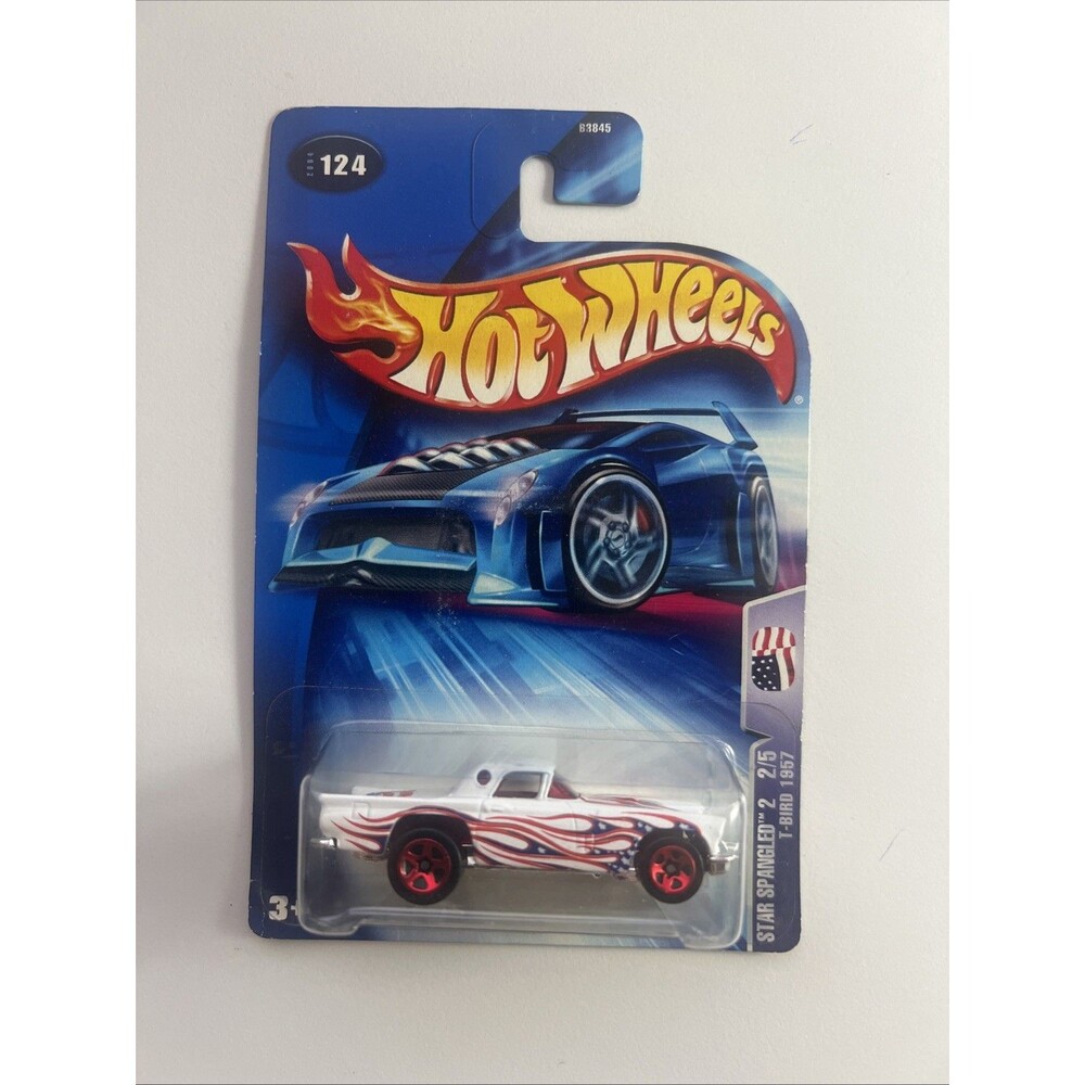 2004 Hot Wheels Star Spangled 2 1957 T-Bird 2 Of 5 Number 124